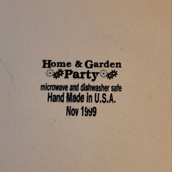 Home & Garden Party Ltd Stoneware Chip Tray and Dip Bowl 1999  Made in USA 2 pc - Picture 2 of 6